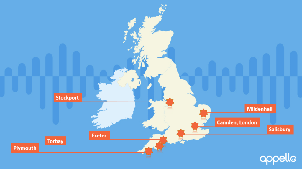 United Kingdom map - How are housing providers with telecare affected?