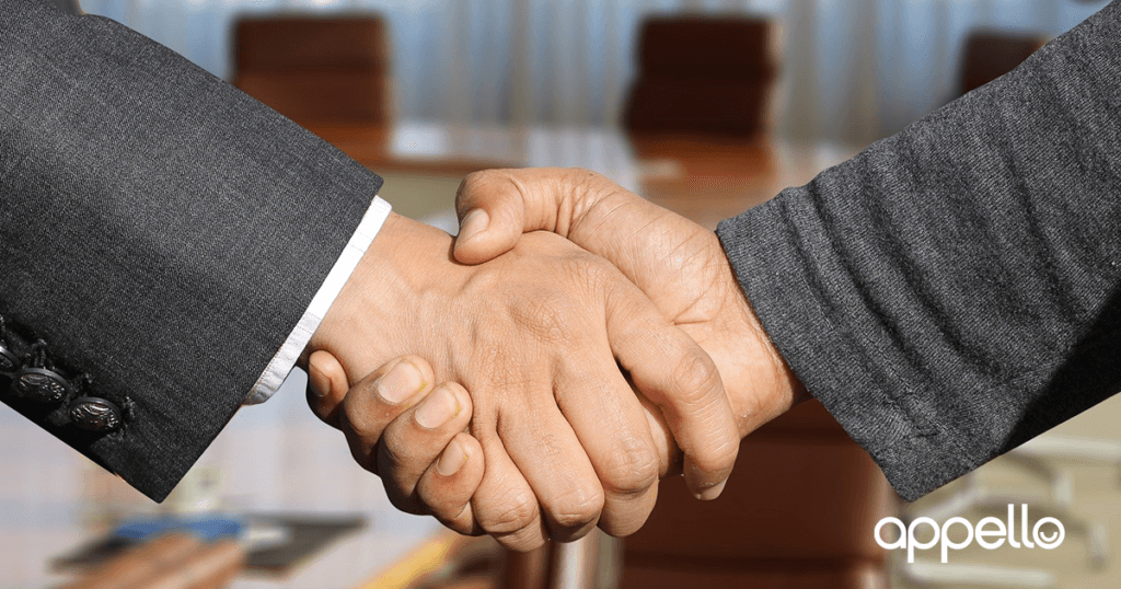 Shaking hands - transition to digital telecare - innovation