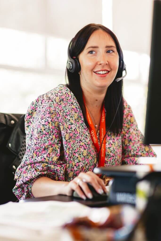 Careline monitoring operator on a call