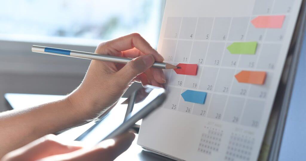 Calendar of dates